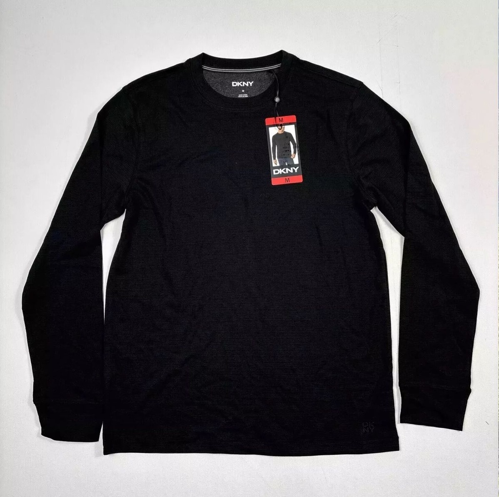 DKNY 男士長袖T恤 黑色 中碼
