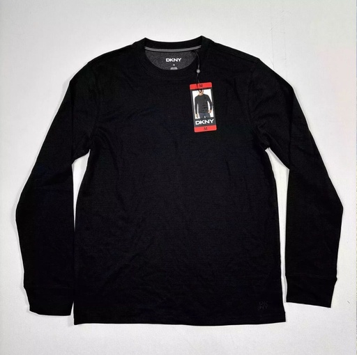DKNY 男士長袖T恤 黑色 中碼