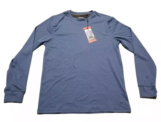 DKNY 男士長袖T恤 藍色 中碼