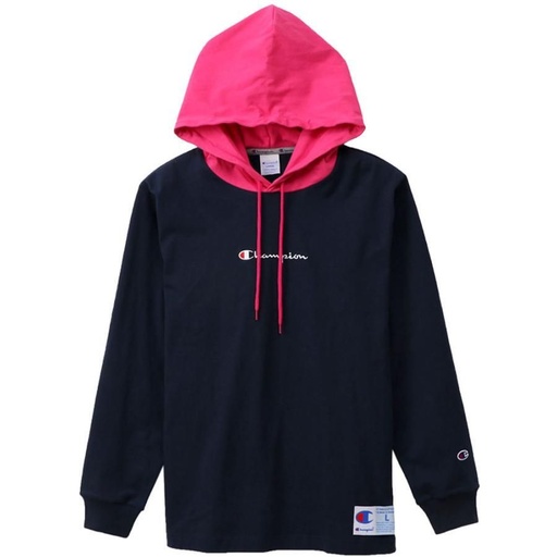 Champion - 男裝AS Logo 連帽長袖Tee